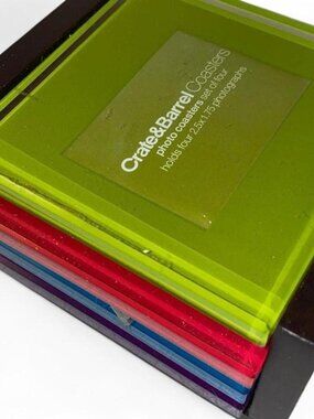 NWT Crate & Barrel Glass Coaster set